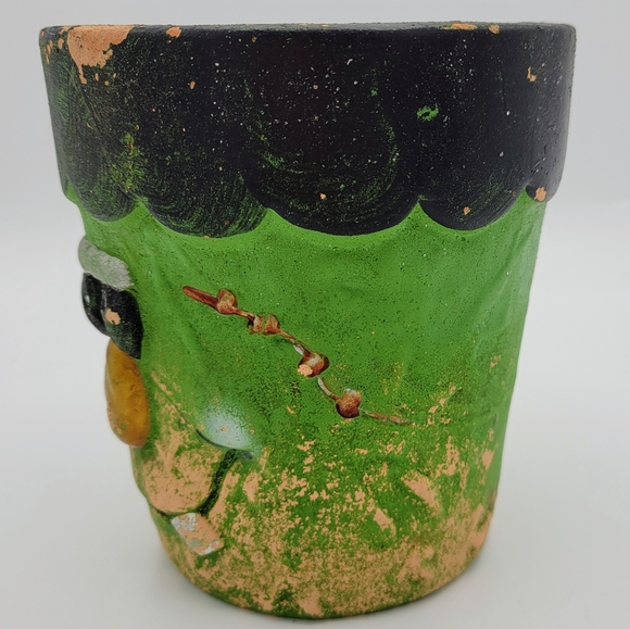 Halloween Frankenpot Hand Painted Pot - Picture 2 of 10